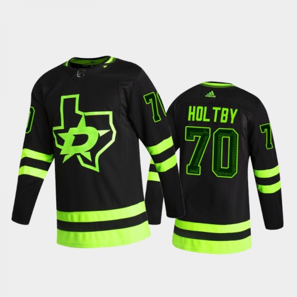 Dallas Stars Braden Holtby #70 Authentic 2021 Black Alternate Jersey