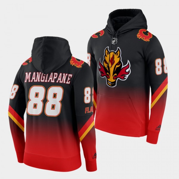 Andrew Mangiapane Calgary Flames Alternate Black Red 2022-23 Color Crash Hoodie