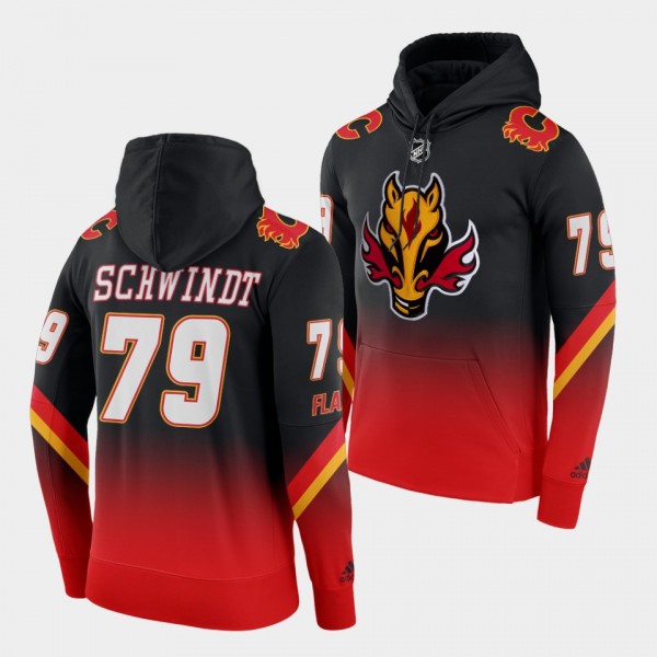 Cole Schwindt Calgary Flames Alternate Black Red 2...
