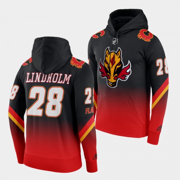 Elias Lindholm Calgary Flames Alternate Black Red 2022-23 Color Crash Hoodie
