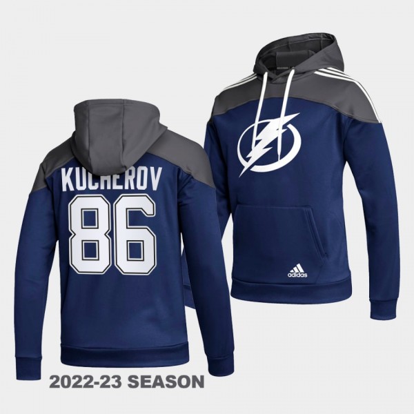 Tampa Bay Lightning Nikita Kucherov Stylish Blue AEROREADY Pullover 2022-23 Hoodie