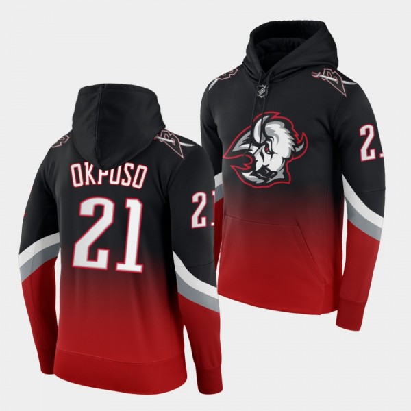 Kyle Okposo Buffalo Sabres Third Logo Black Red 2022-23 Goathead Hoodie