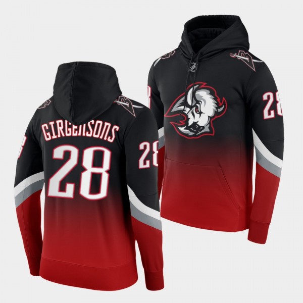 Zemgus Girgensons Buffalo Sabres Third Logo Black Red 2022-23 Goathead Hoodie