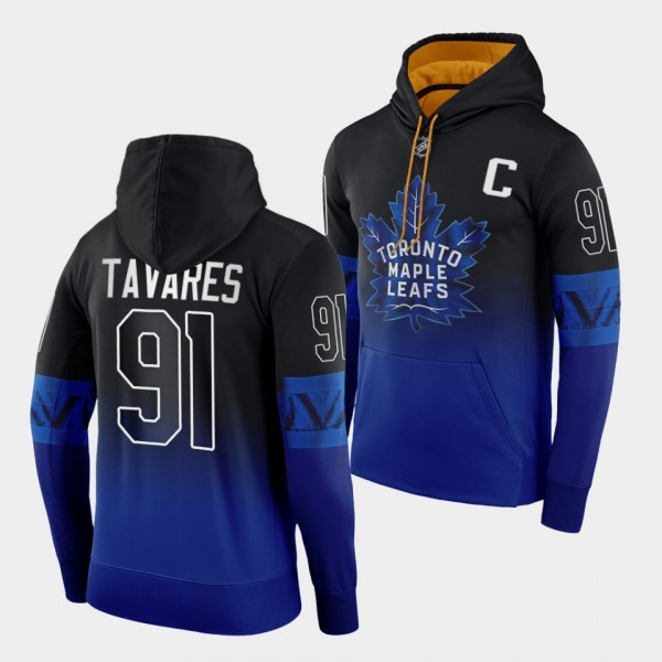 John Tavares Toronto Maple Leafs Flipside Black Blue 2022 Alternate Hoodie