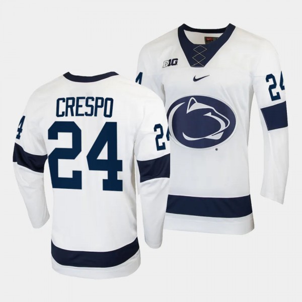 Jarod Crespo Penn State Nittany Lions College Hockey White Replica Jersey 24