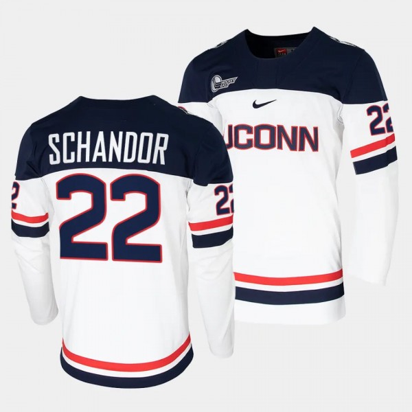 Hudson Schandor UConn Huskies College Hockey White...