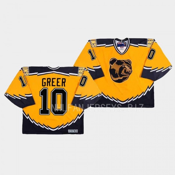 A.J. Greer Boston Bruins Throwback Gold #10 Jersey...