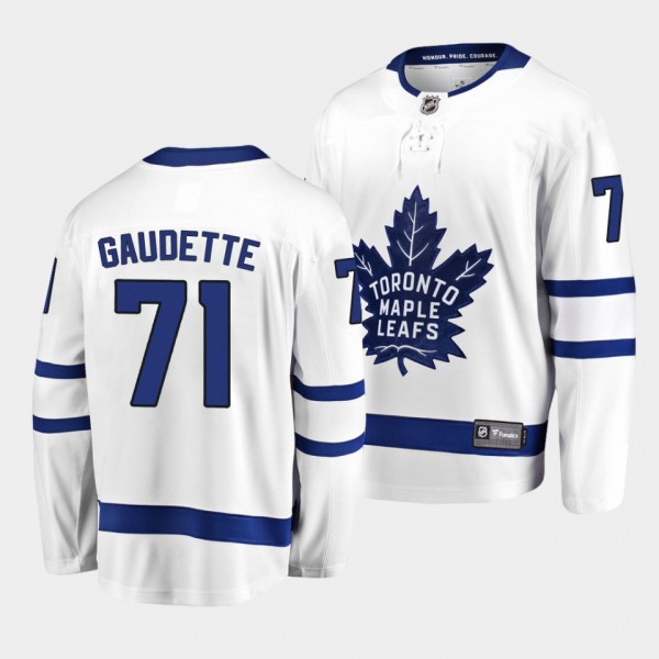 Adam Gaudette Toronto Maple Leafs 2022 Away White ...