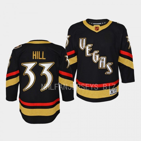 Vegas Golden Knights Adin Hill 2022 Special Edition 2.0 Black #33 Youth Jersey Retro