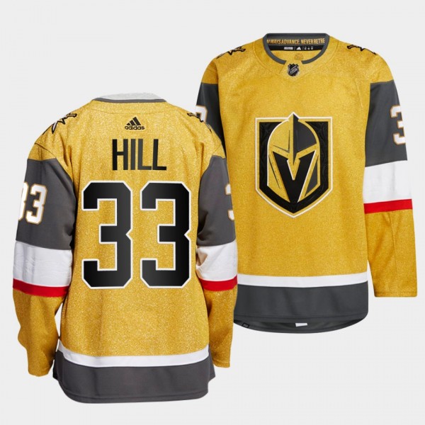 Vegas Golden Knights 2022-23 Home Adin Hill #33 Gold Jersey Authentic