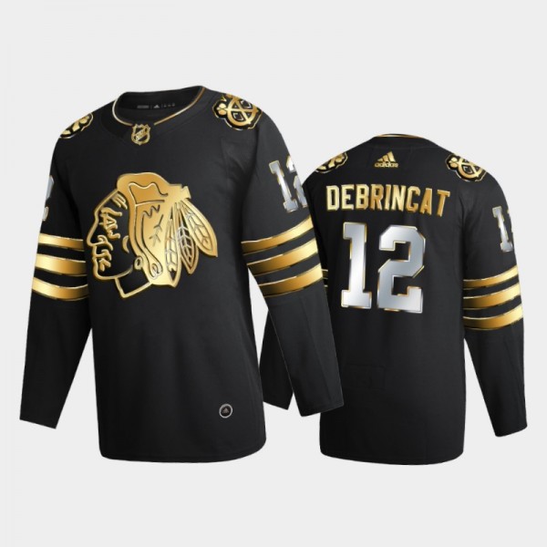Chicago Blackhawks Alex DeBrincat #12 2020-21 Authentic Golden Black Limited Edition Jersey