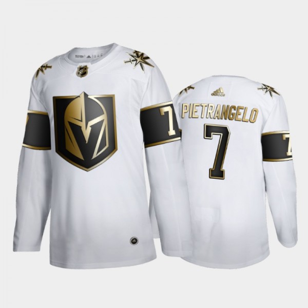 Vegas Golden Knights Alex Pietrangelo #7 Authentic Player Golden Edition White Jersey