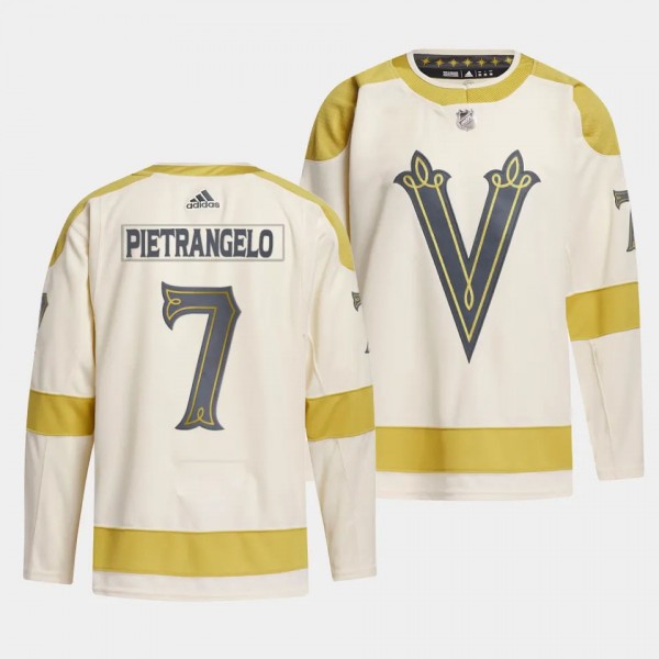 Vegas Golden Knights 2024 NHL Winter Classic Alex Pietrangelo #7 Cream Primegreen Jersey Men's