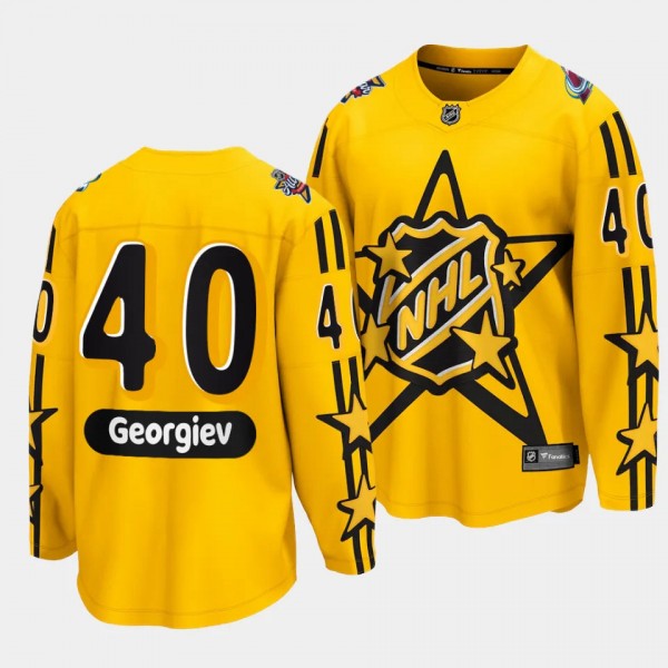 Alexandar Georgiev Colorado Avalanche 2024 NHL All-Star Game Yellow #40 Breakaway Jersey Men's