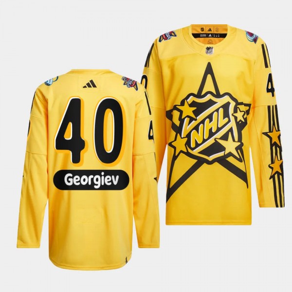 Alexandar Georgiev Colorado Avalanche 2024 NHL All-Star Game Yellow #40 drew house Primegreen Authentic Jersey Men's