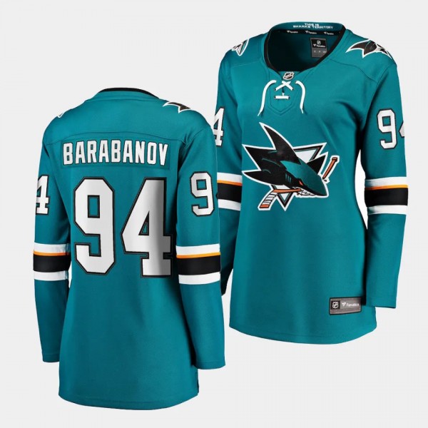 Alexander Barabanov San Jose Sharks Home Women Bre...