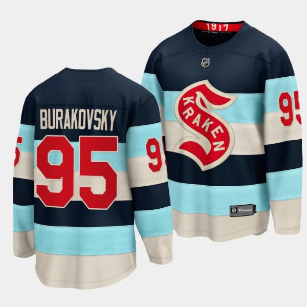 Seattle Kraken Andre Burakovsky 2024 NHL Winter Classic Blue Breakaway Player Jersey Men's