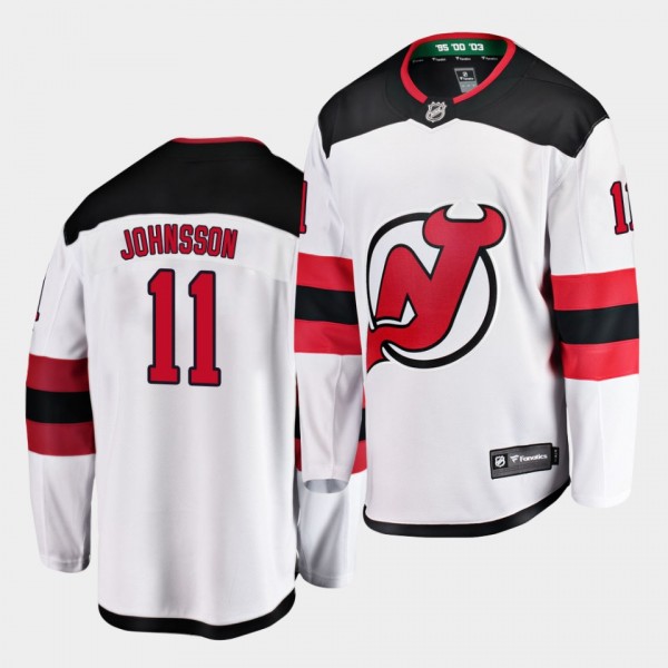 Andreas Johnsson New Jersey Devils 2020-21 Away Me...