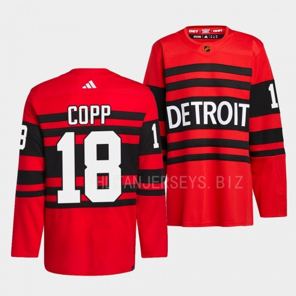 Detroit Red Wings 2022 Reverse Retro 2.0 Andrew Copp #18 Red Authentic Pro Jersey Men's