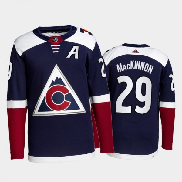 Nathan MacKinnon Colorado Avalanche Alternate Jersey 2021-22 Navy #29 Primegreen Authentic Pro Uniform
