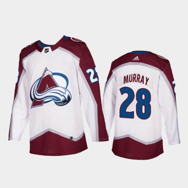 Colorado Avalanche Ryan Murray #28 Road White Authentic Jersey