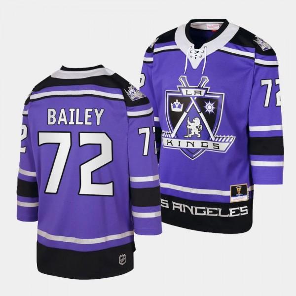 Bailey Los Angeles Kings 2002 Blue Line Player Purple #72 Jersey