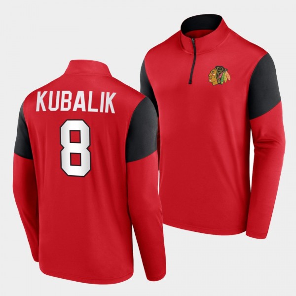 Chicago Blackhawks Dominik Kubalik Lightweight Jacket Red Quarter-Zip