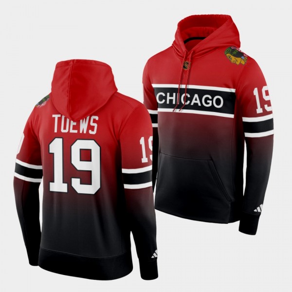 Chicago Blackhawks Jonathan Toews Reverse Retro 2.0 Red Black Special Edition Hoodie Pullover
