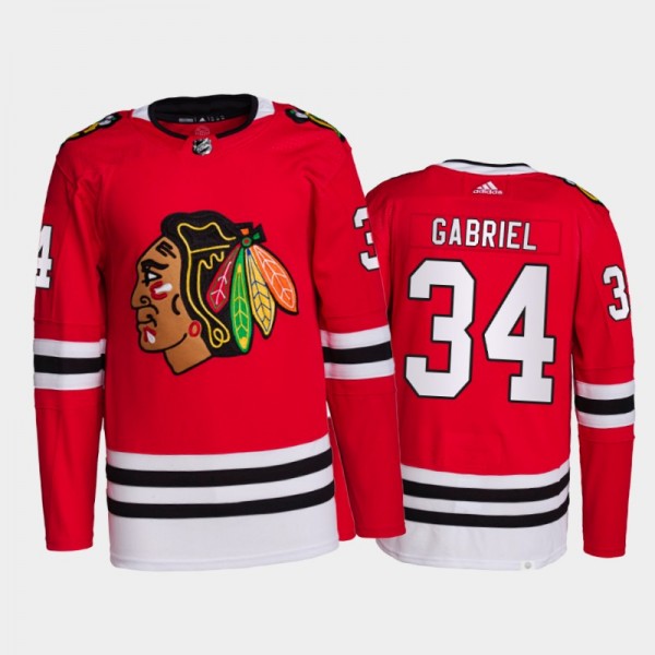 Kurtis Gabriel Chicago Blackhawks Home Jersey 2021-22 Red #34 Primegreen Authentic Uniform
