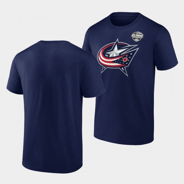Columbus Blue Jackets 2022 NHL Global Series T-Shirt Navy