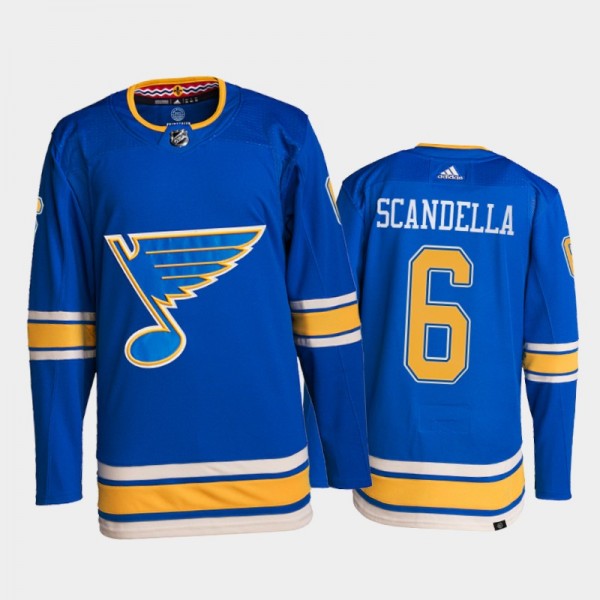 2022 St. Louis Blues Marco Scandella Authentic Pro Jersey Blue Alternate Uniform
