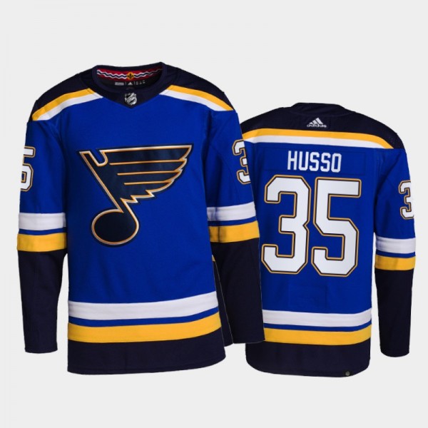 Ville Husso St. Louis Blues Home Jersey 2021-22 Bl...