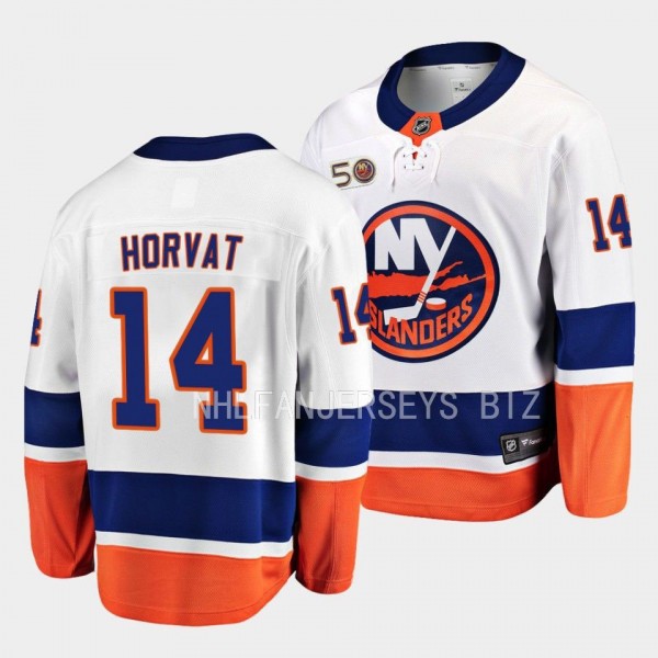 Bo Horvat New York Islanders Away White #14 Breakaway Player Jersey Men's