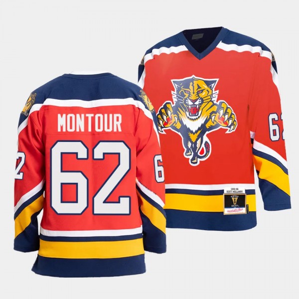 Brandon Montour Florida Panthers 95-96 Authentic Blue Line Red #62 Jersey Mitchell Ness