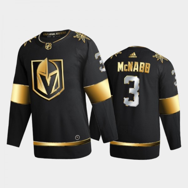 Vegas Golden Knights Brayden Mcnabb #3 2020-21 Golden Edition Black Limited Authentic Jersey