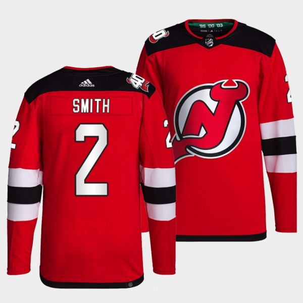 New Jersey Devils Primegreen Authentic Brendan Smith #2 Smith Jersey Home