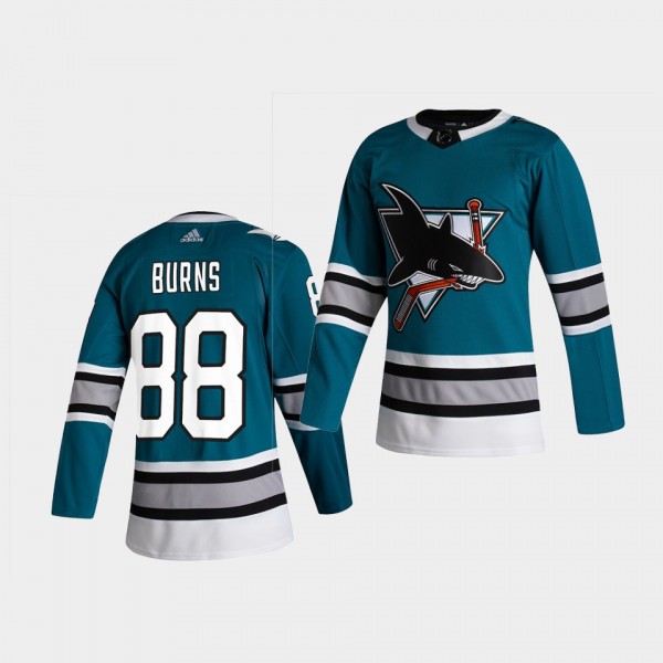 Brent Burns #88 Sharks 2020-21 30th Anniversary Heritage Authentic Teal Jersey
