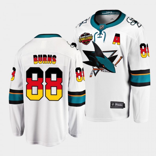 Brent Burns San Jose Sharks 2022 NHL Global Series White Germany Challenge Jersey