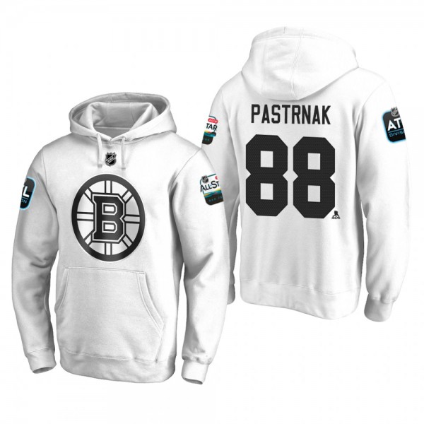 Boston Bruins David Pastrnak #88 2019 NHL All-Star Pullover White Low-Priced Hoodie