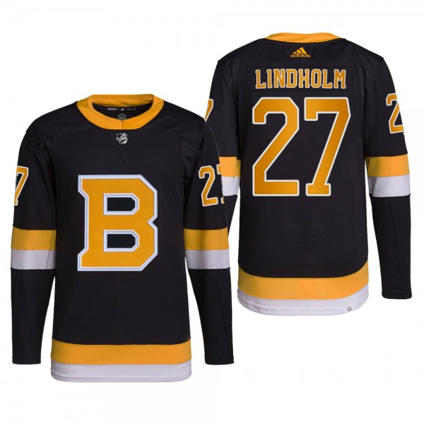 2022 Boston Bruins Hampus Lindholm Alternate Jersey Black Primegreen Authentic Pro Uniform