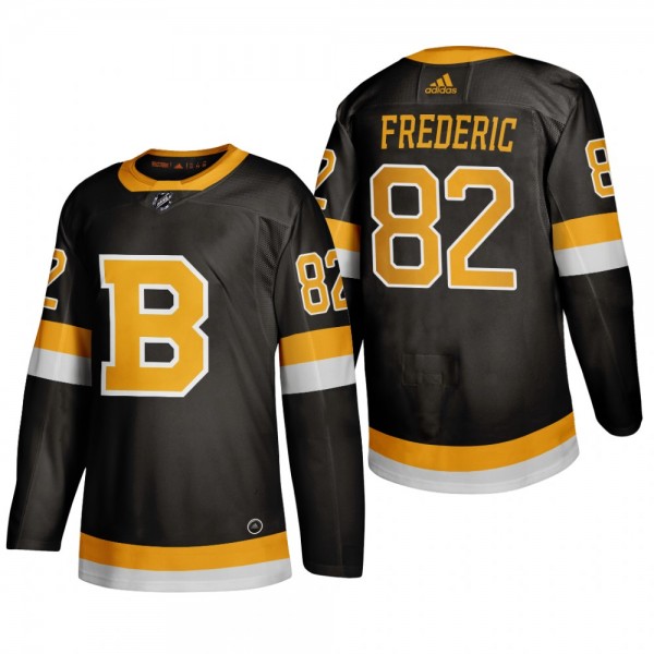 Boston Bruins Trent Frederic #82 2020 Season Alternate ADIZERO Black Jersey