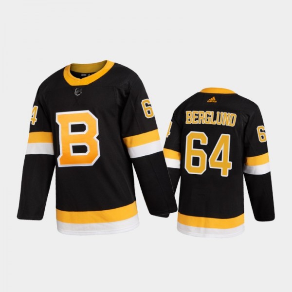 Boston Bruins Victor Berglund #64 Alternate Black ...