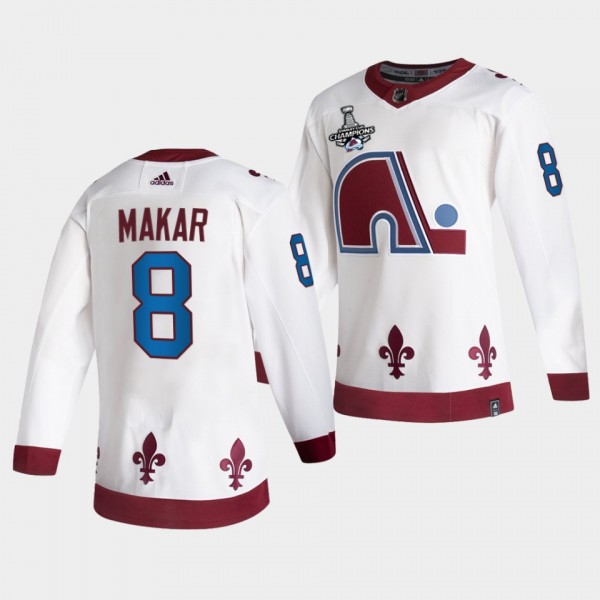 Cale Makar Colorado Avalanche 2022 Stanley Cup Champs White 8 Jersey Reverse Retro