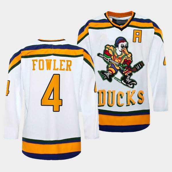 Cam Fowler Anaheim Ducks The Mighty Ducks White Jersey #4 ice Hockey