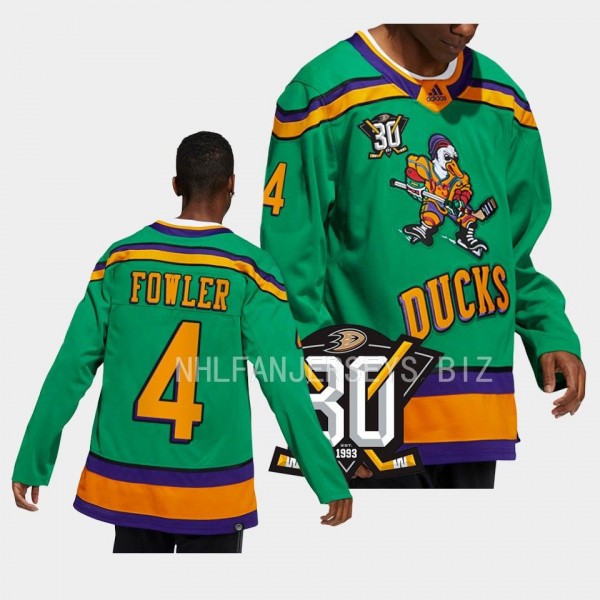 30th Anniversary Cam Fowler Anaheim Ducks Green #4...