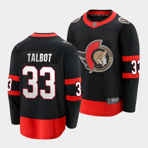 Cam Talbot Ottawa Senators 2022 Home Black Breakaw...