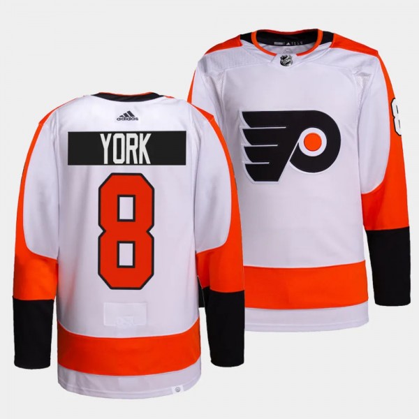 Philadelphia Flyers Authentic Pro Cam York #8 Whit...