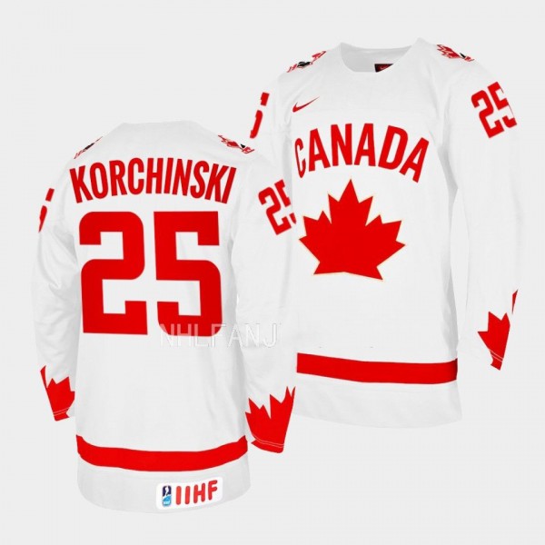 Kevin Korchinski 2023 IIHF WJC Canada Hockey #25 W...