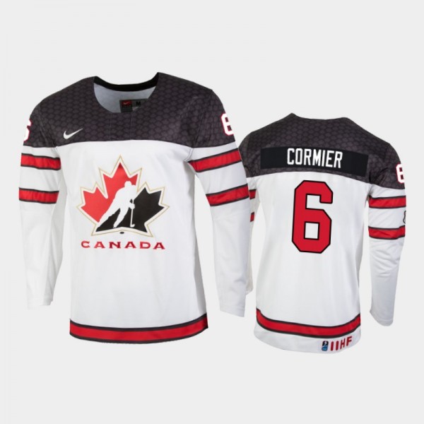 Lukas Cormier Canada Hockey White Home Jersey 2022...