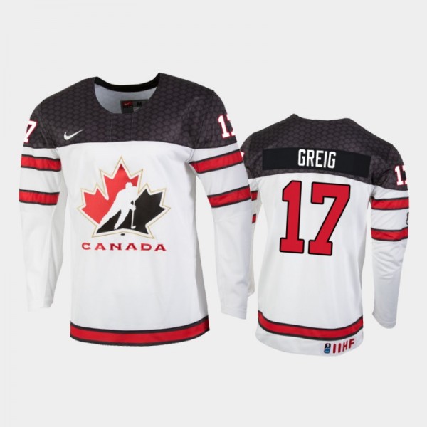 Ridly Greig Canada Hockey White Home Jersey 2022 I...